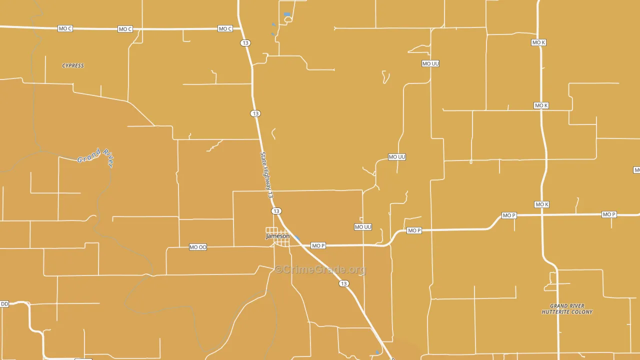 64647, MO Map of Vehicle Theft Rates