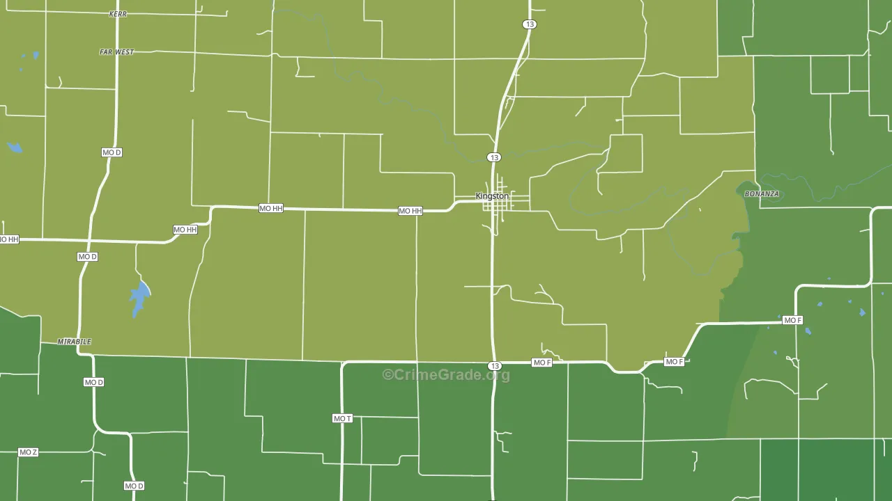 64650, MO Map of Vehicle Theft Rates