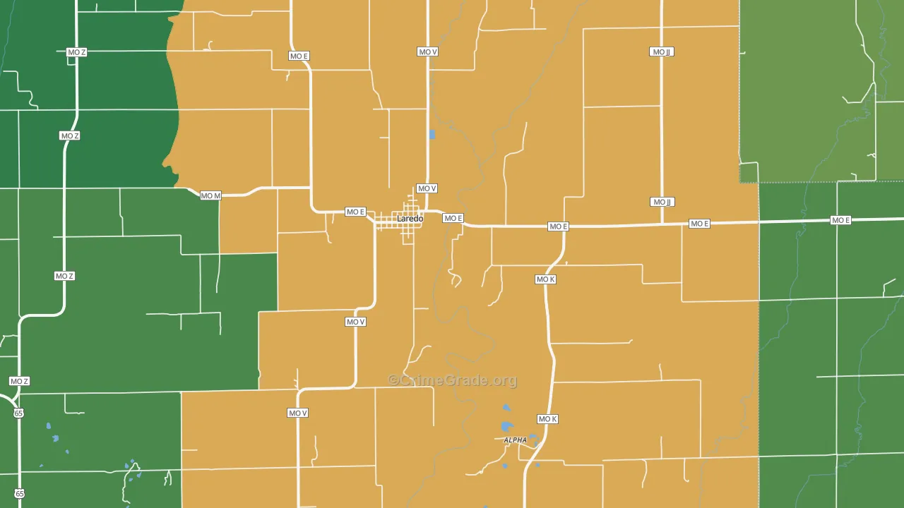 64652, MO Map of Vehicle Theft Rates