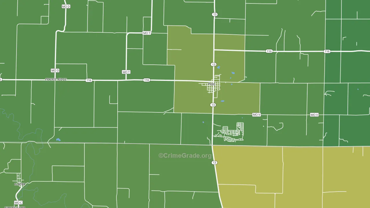 64671, MO Map of Vehicle Theft Rates