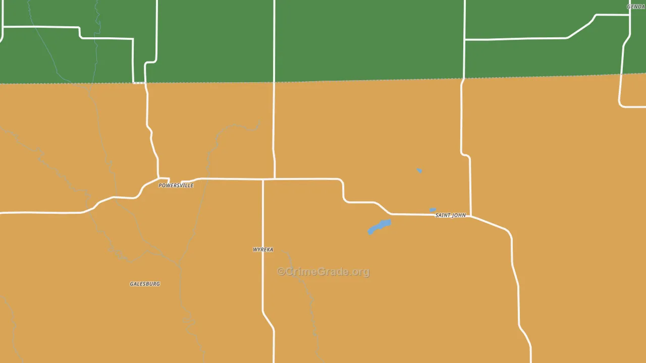 64672, MO Map of Vehicle Theft Rates