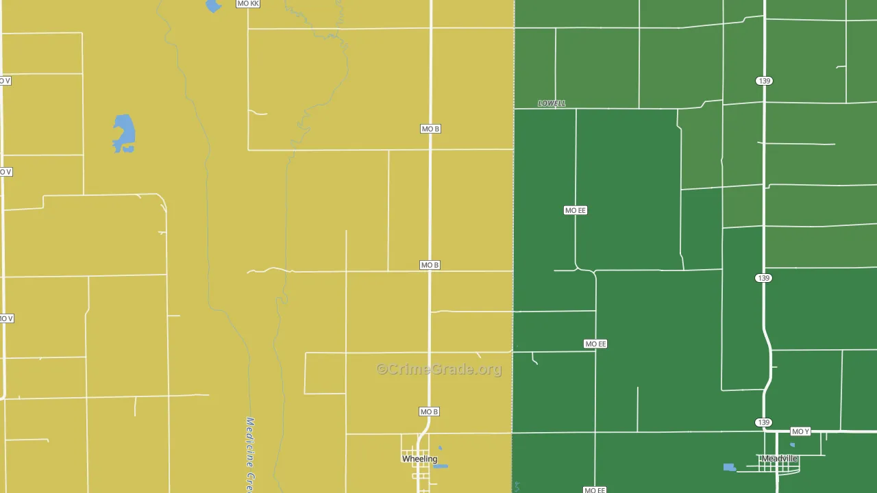 64688, MO Map of Vehicle Theft Rates