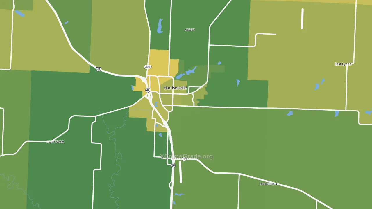 64701, MO Map of Vehicle Theft Rates