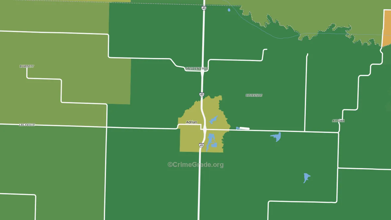 64720, MO Map of Vehicle Theft Rates