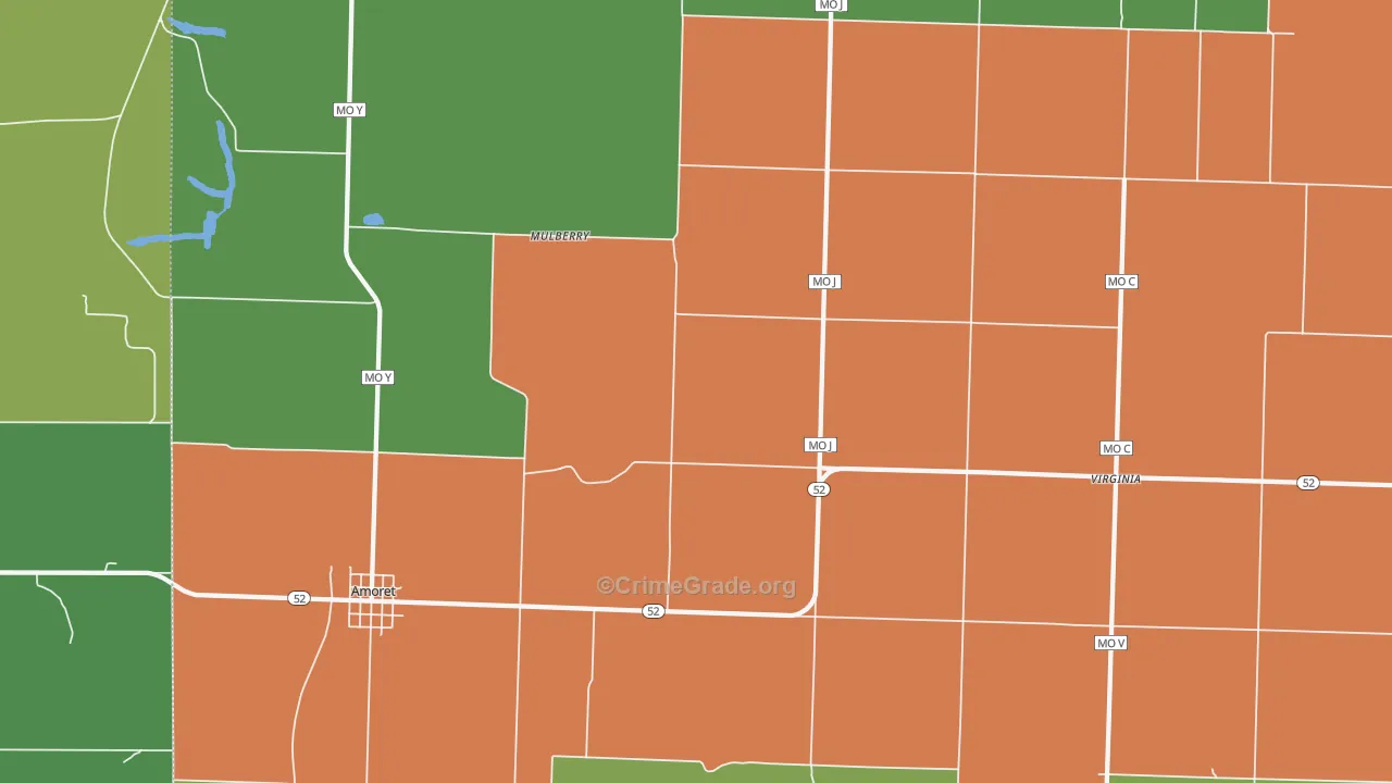 64722, MO Map of Vehicle Theft Rates