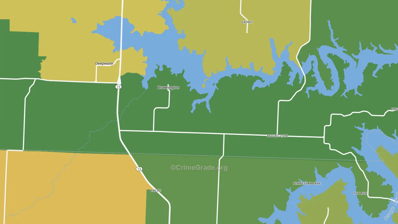 64740, MO Map of Vehicle Theft Rates