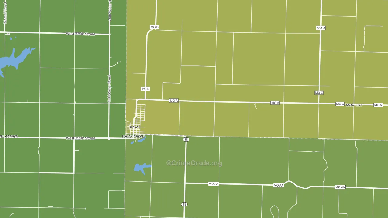 64742, MO Map of Vehicle Theft Rates