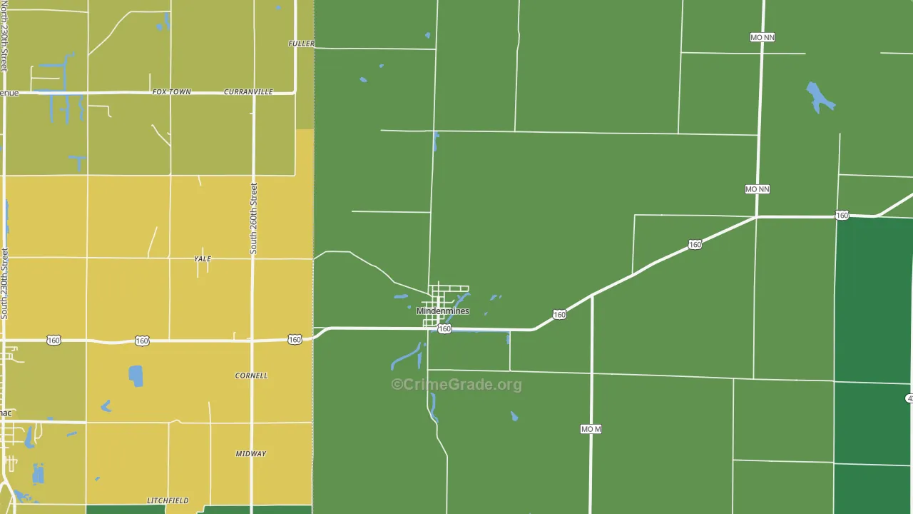 64769, MO Map of Vehicle Theft Rates