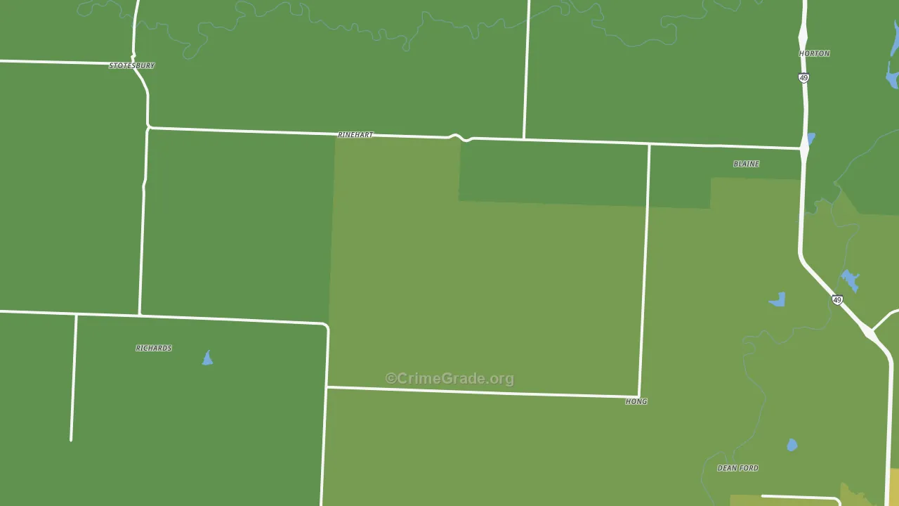 64778, MO Map of Vehicle Theft Rates