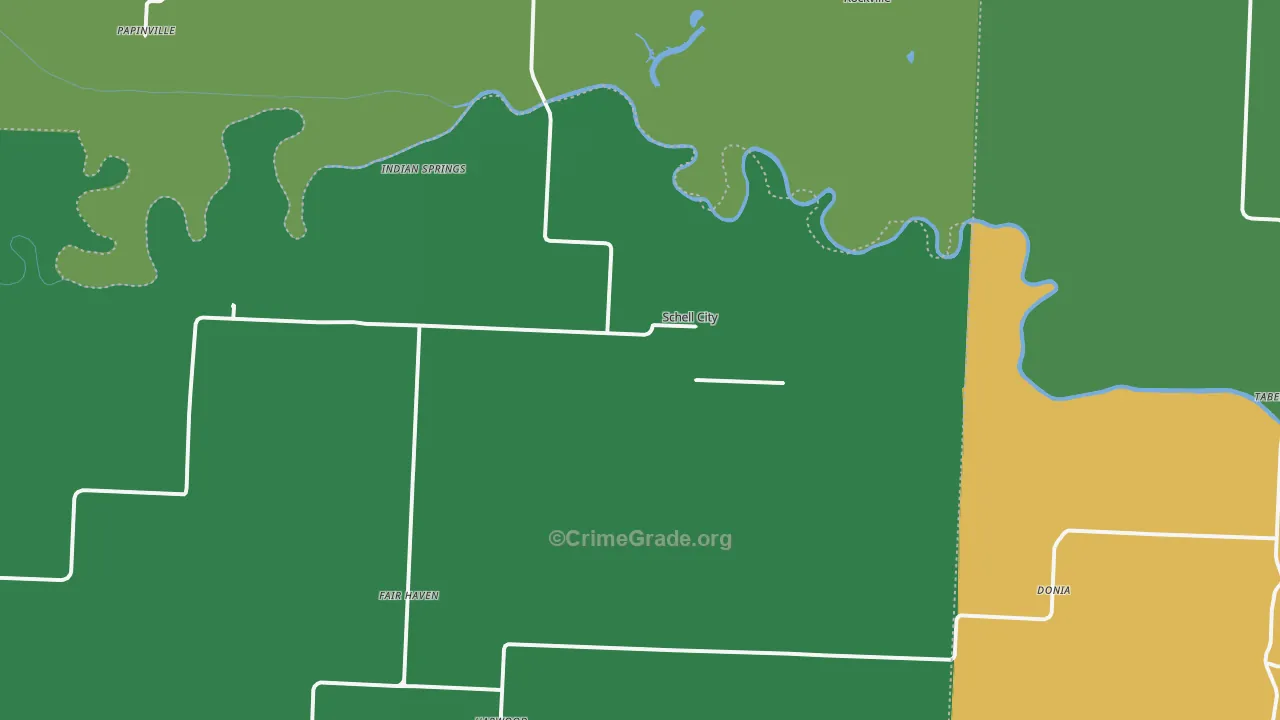 64783, MO Map of Vehicle Theft Rates