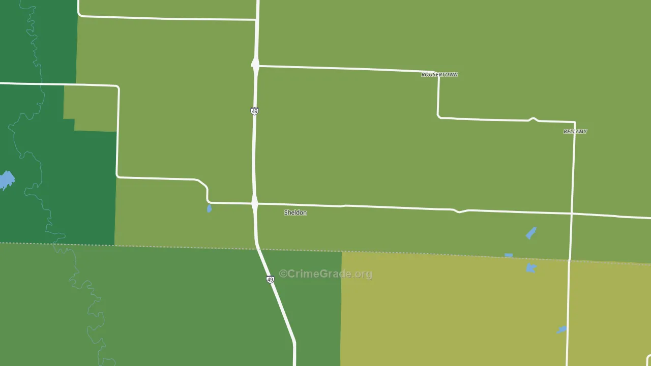 64784, MO Map of Vehicle Theft Rates
