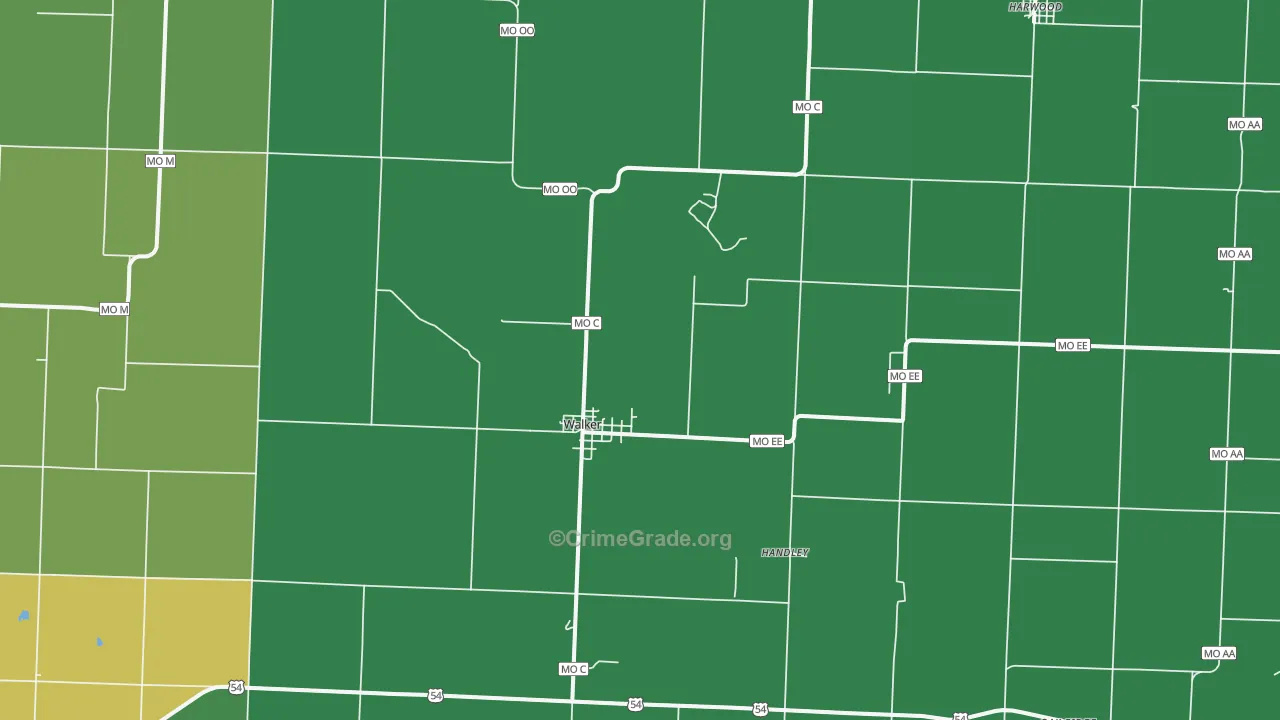 64790, MO Map of Vehicle Theft Rates