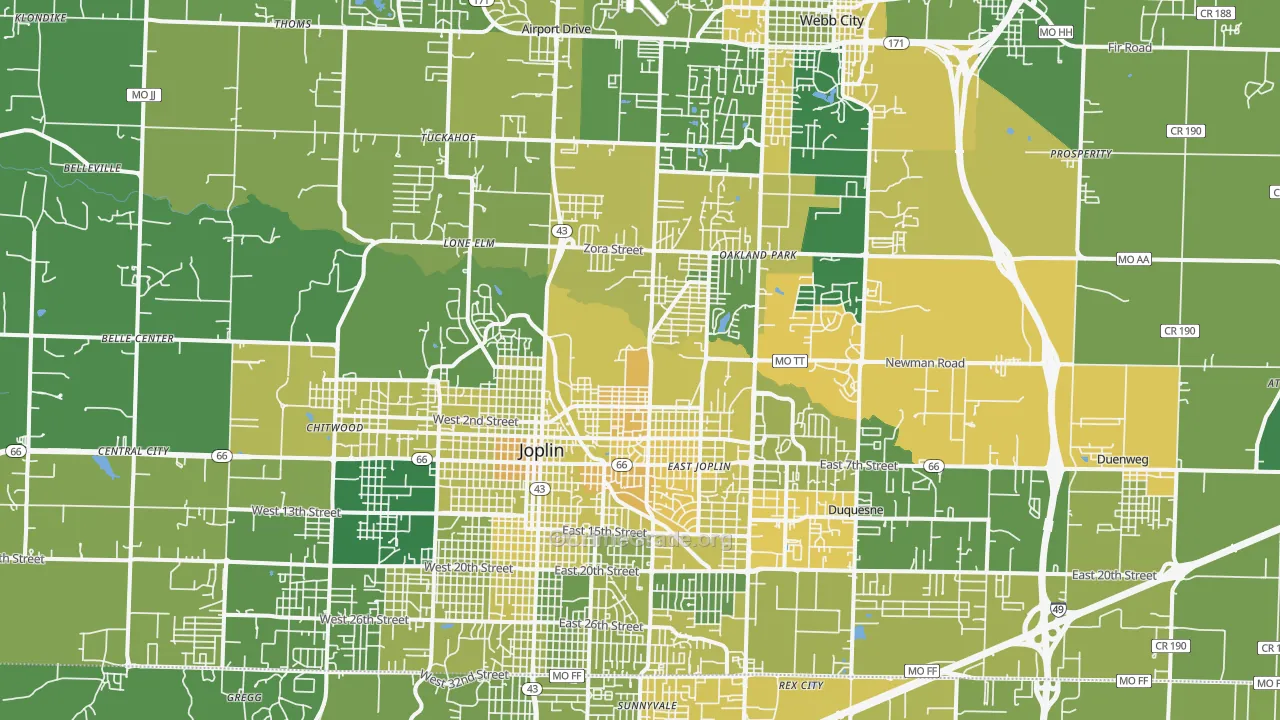 64801, MO Map of Vehicle Theft Rates
