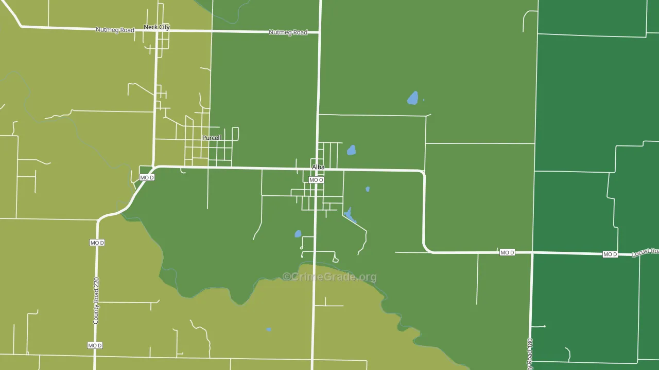 64830, MO Map of Vehicle Theft Rates