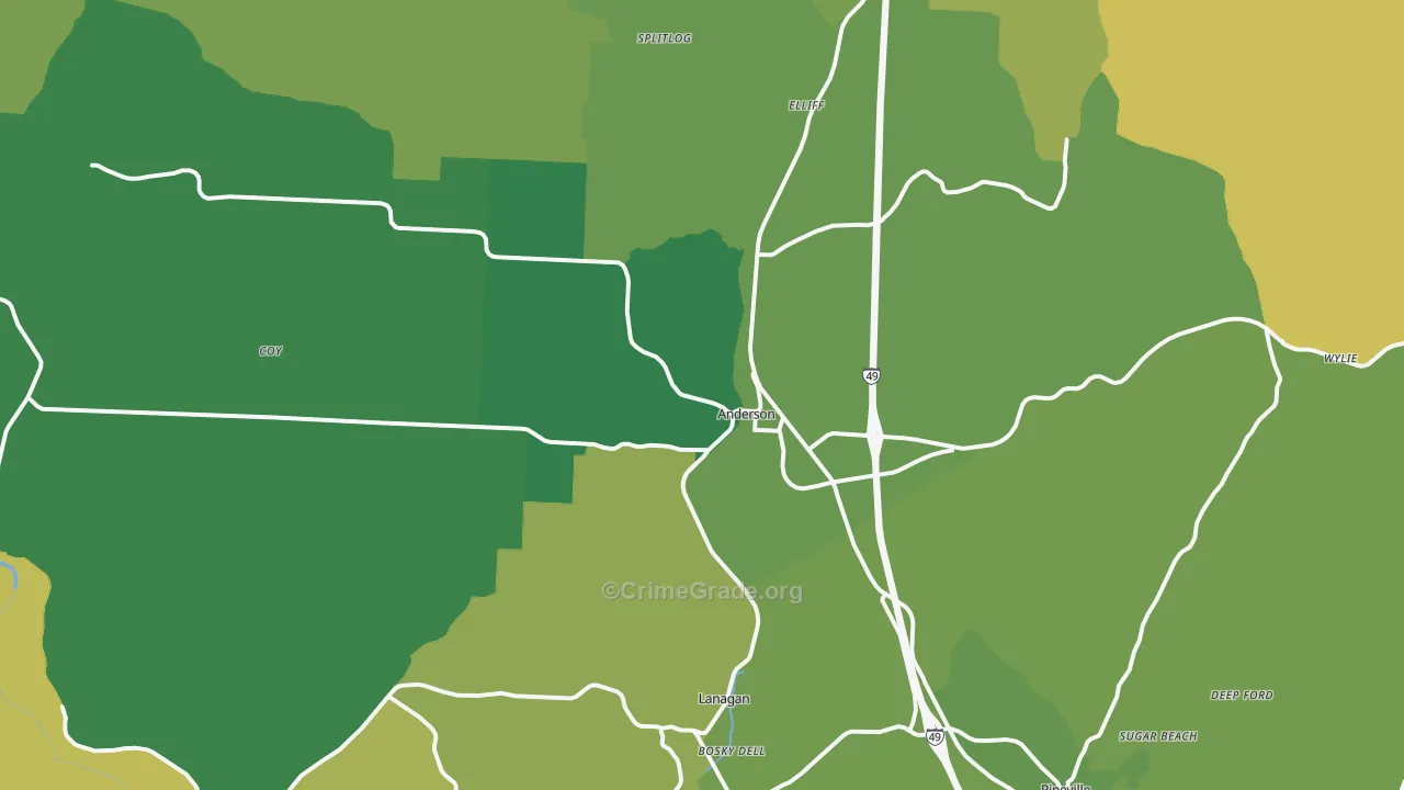 64831, MO Map of Vehicle Theft Rates