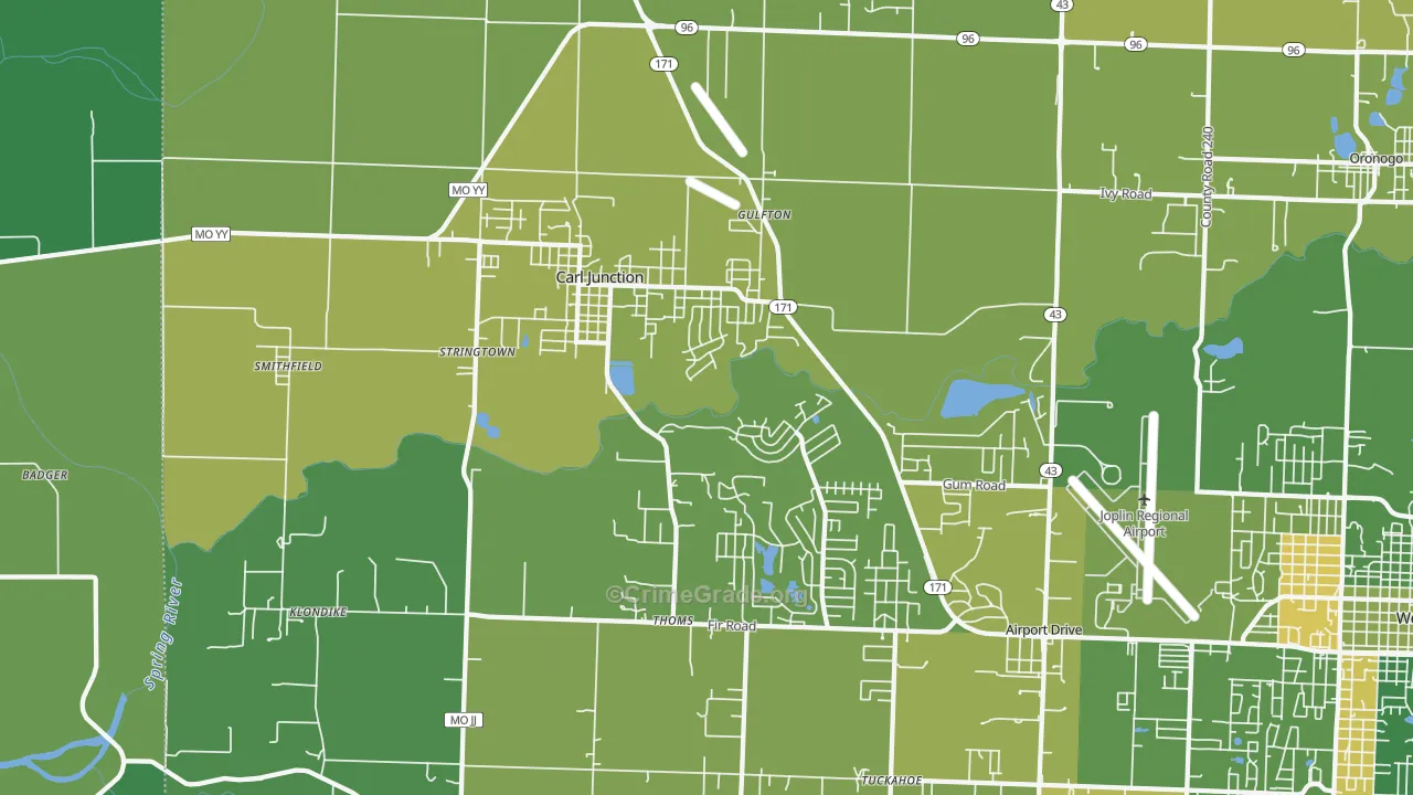 64834, MO Map of Vehicle Theft Rates
