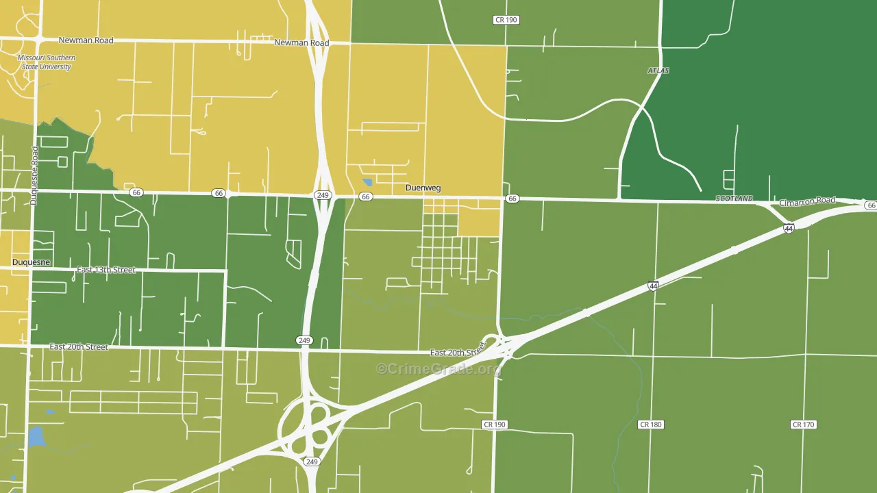 64841, MO Map of Vehicle Theft Rates