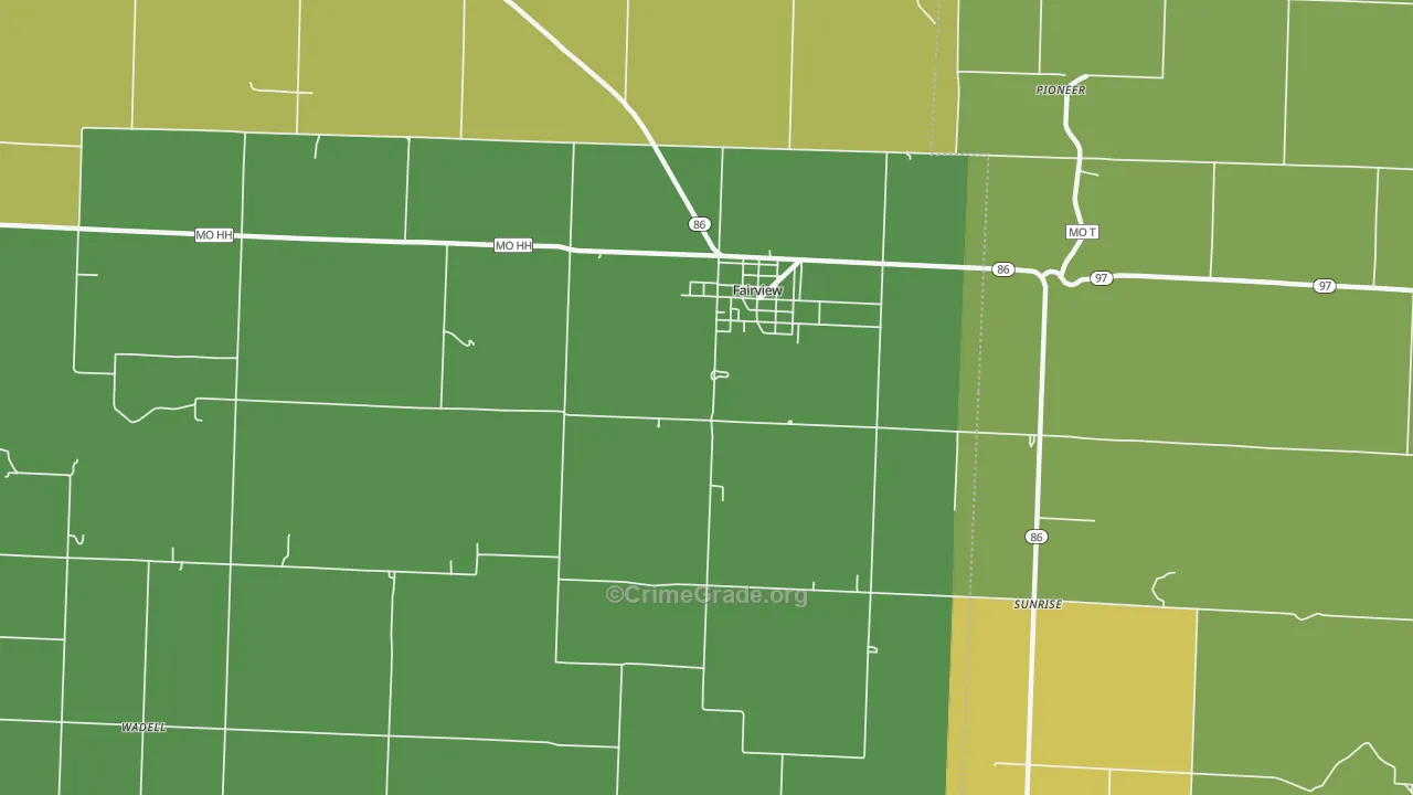 64842, MO Map of Vehicle Theft Rates