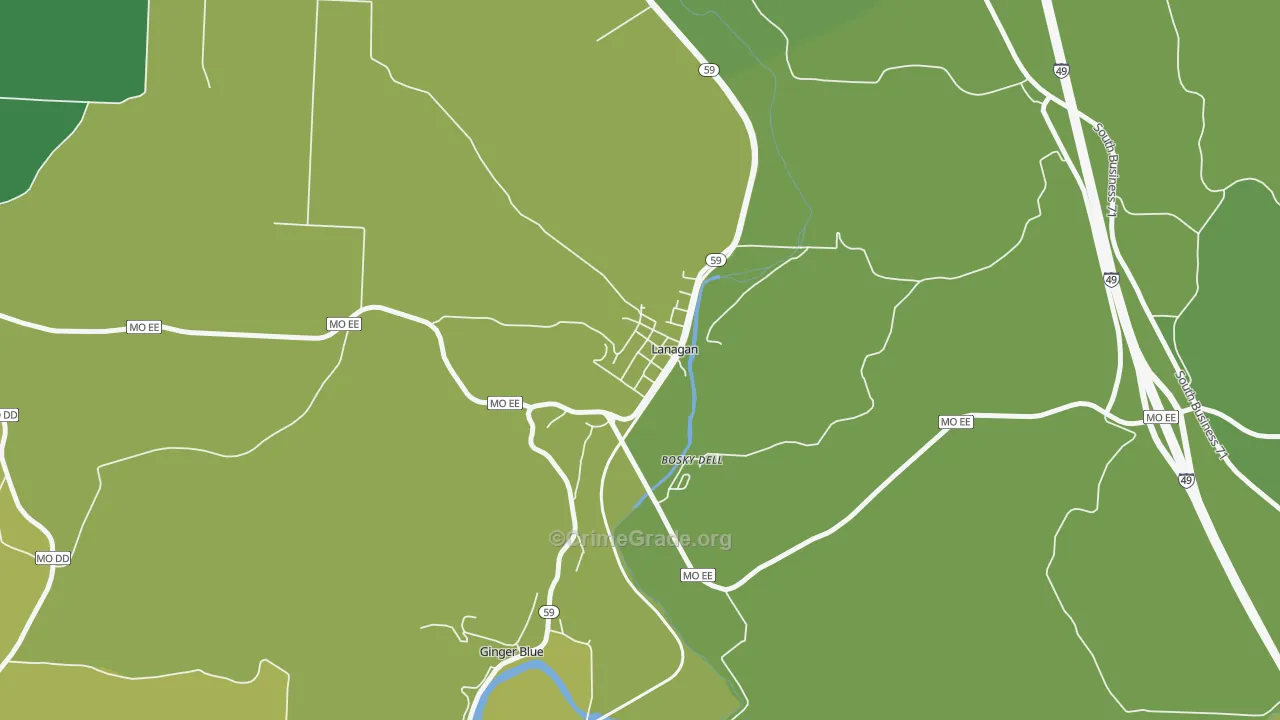 64847, MO Map of Vehicle Theft Rates