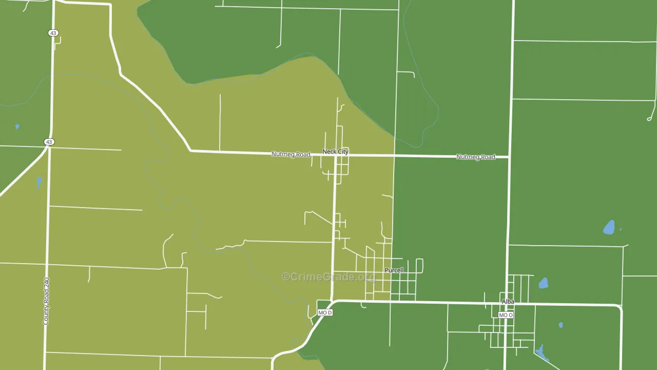 64849, MO Map of Vehicle Theft Rates