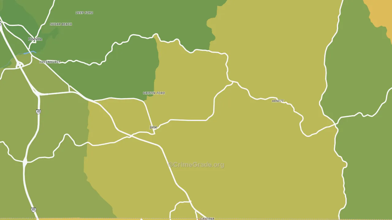 64856, MO Map of Vehicle Theft Rates