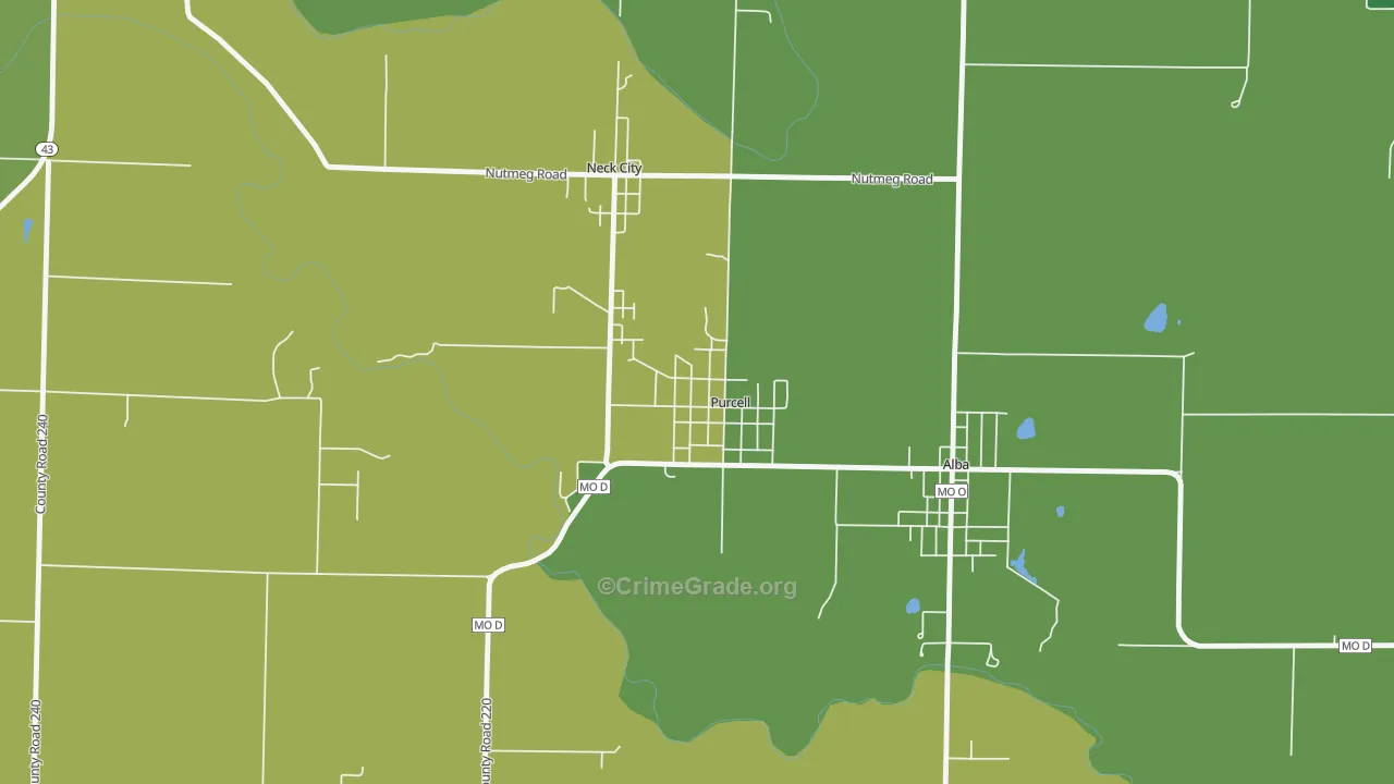 64857, MO Map of Vehicle Theft Rates