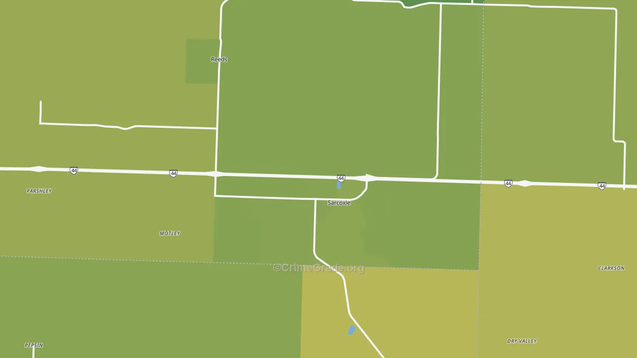64862, MO Map of Vehicle Theft Rates