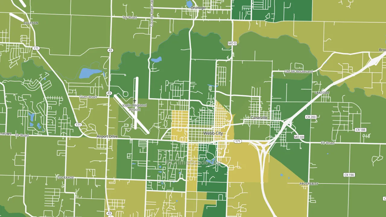 64870, MO Map of Vehicle Theft Rates