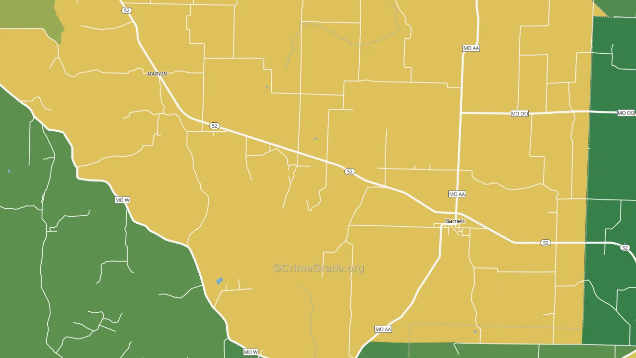 65011, MO Map of Vehicle Theft Rates