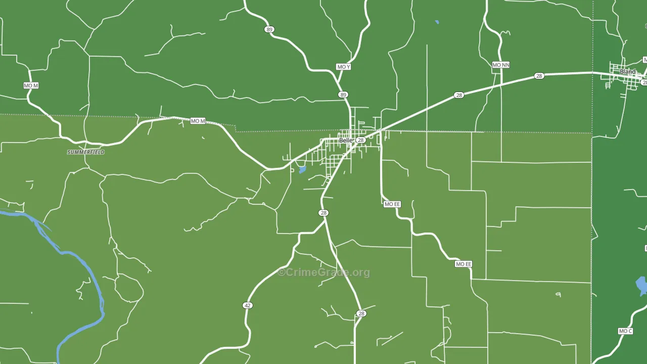 65013, MO Map of Vehicle Theft Rates
