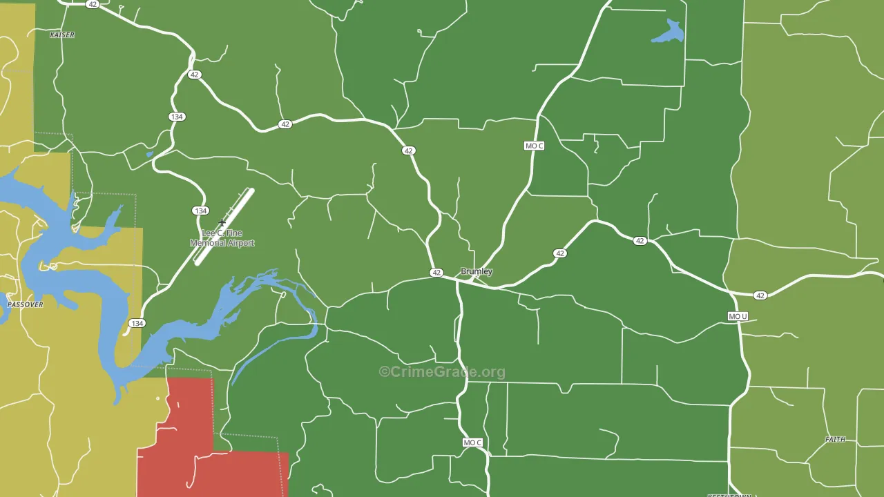 65017, MO Map of Vehicle Theft Rates