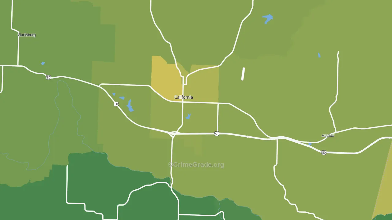 65018, MO Map of Vehicle Theft Rates