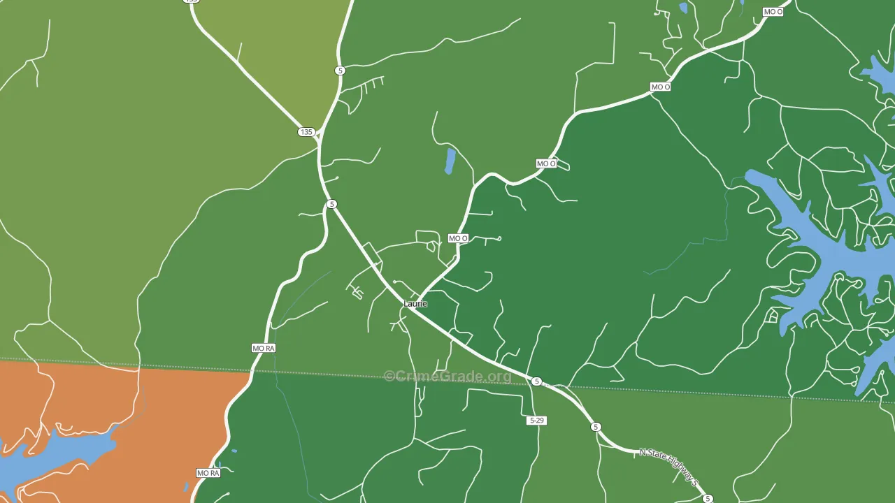 65038, MO Map of Vehicle Theft Rates