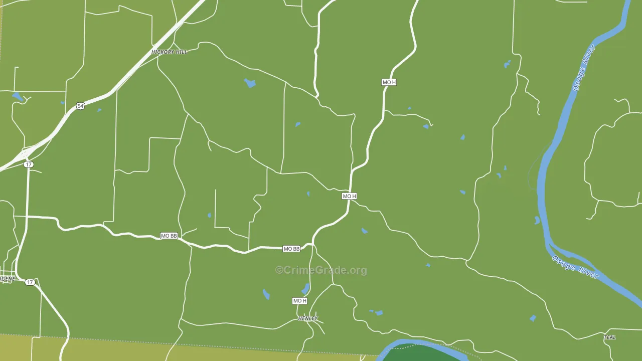65040, MO Map of Vehicle Theft Rates