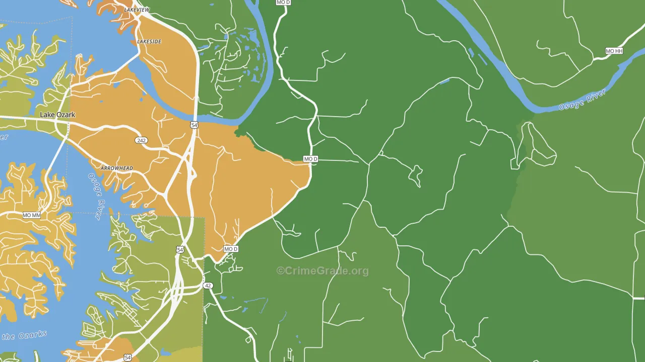 65047, MO Map of Vehicle Theft Rates