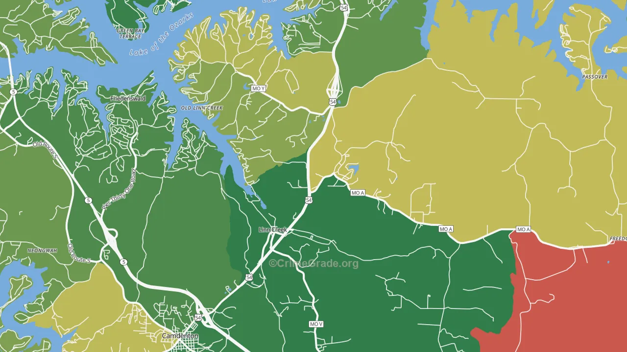 65052, MO Map of Vehicle Theft Rates