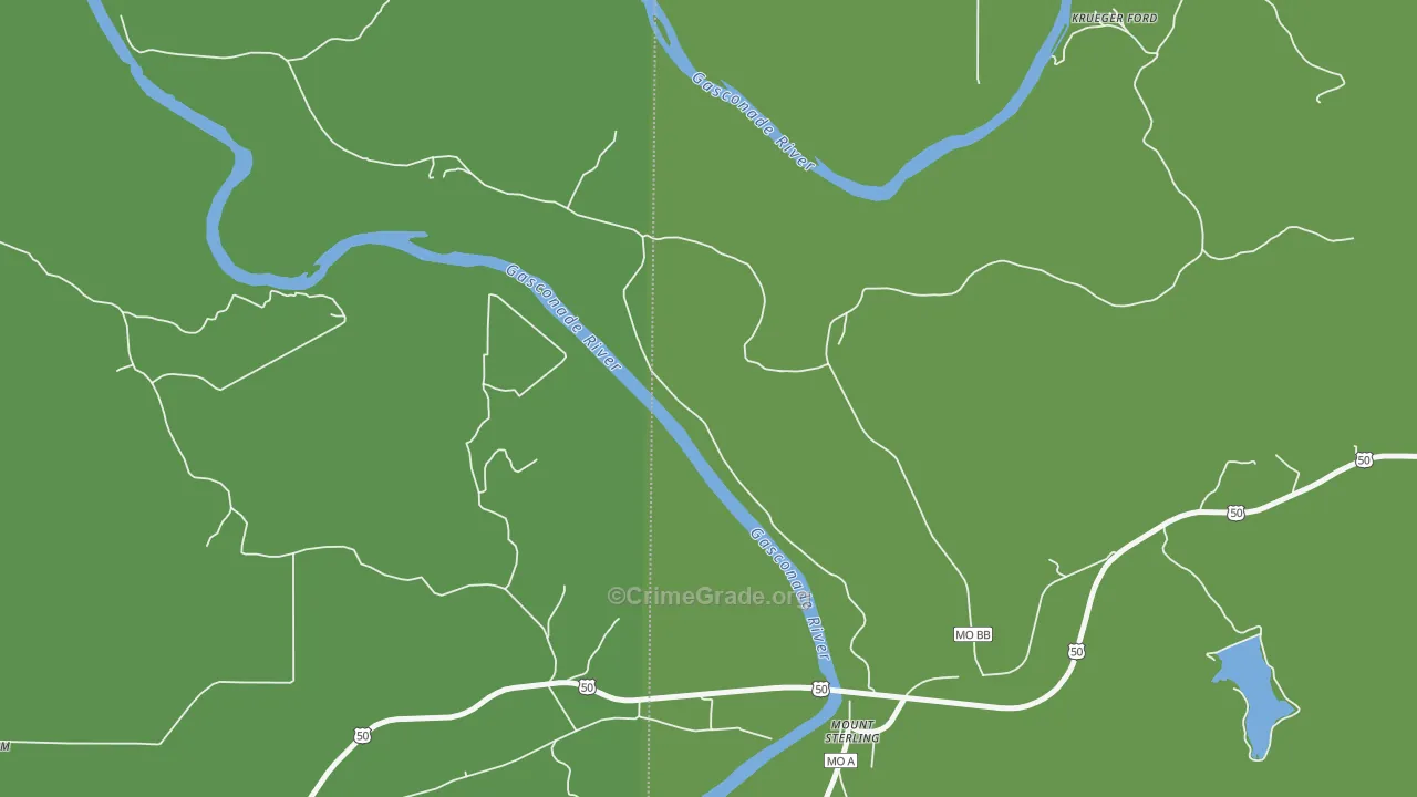 65062, MO Map of Vehicle Theft Rates