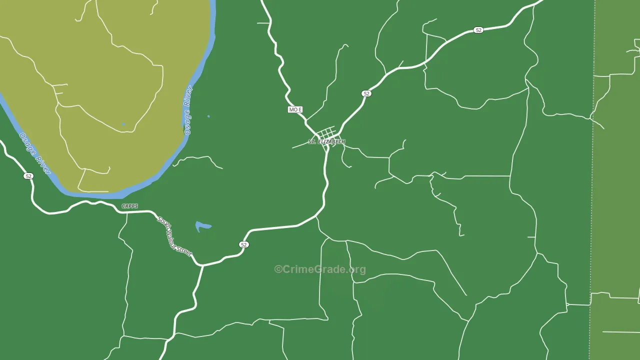 65075, MO Map of Vehicle Theft Rates