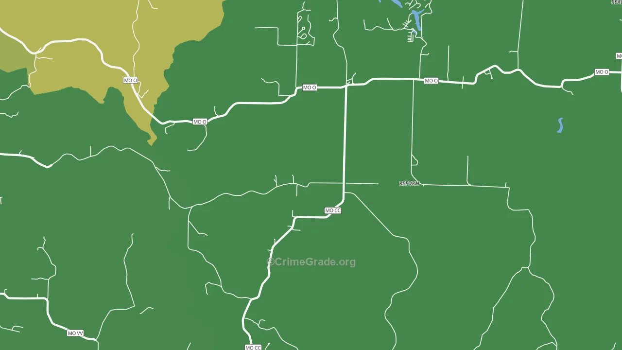 65077, MO Map of Vehicle Theft Rates