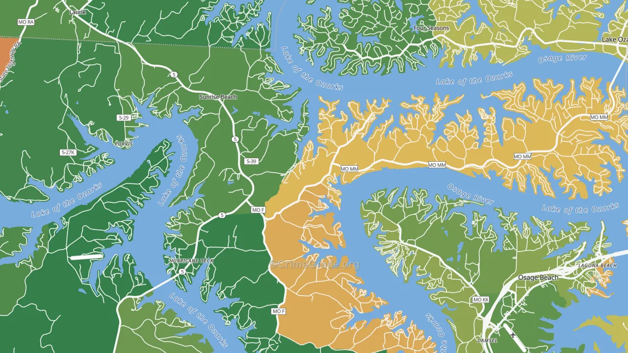 65079, MO Map of Vehicle Theft Rates