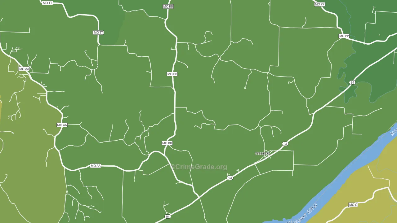 65080, MO Map of Vehicle Theft Rates