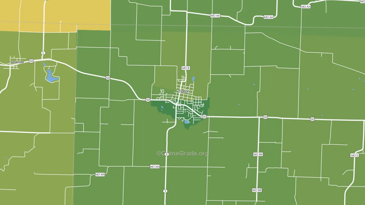 65081, MO Map of Vehicle Theft Rates