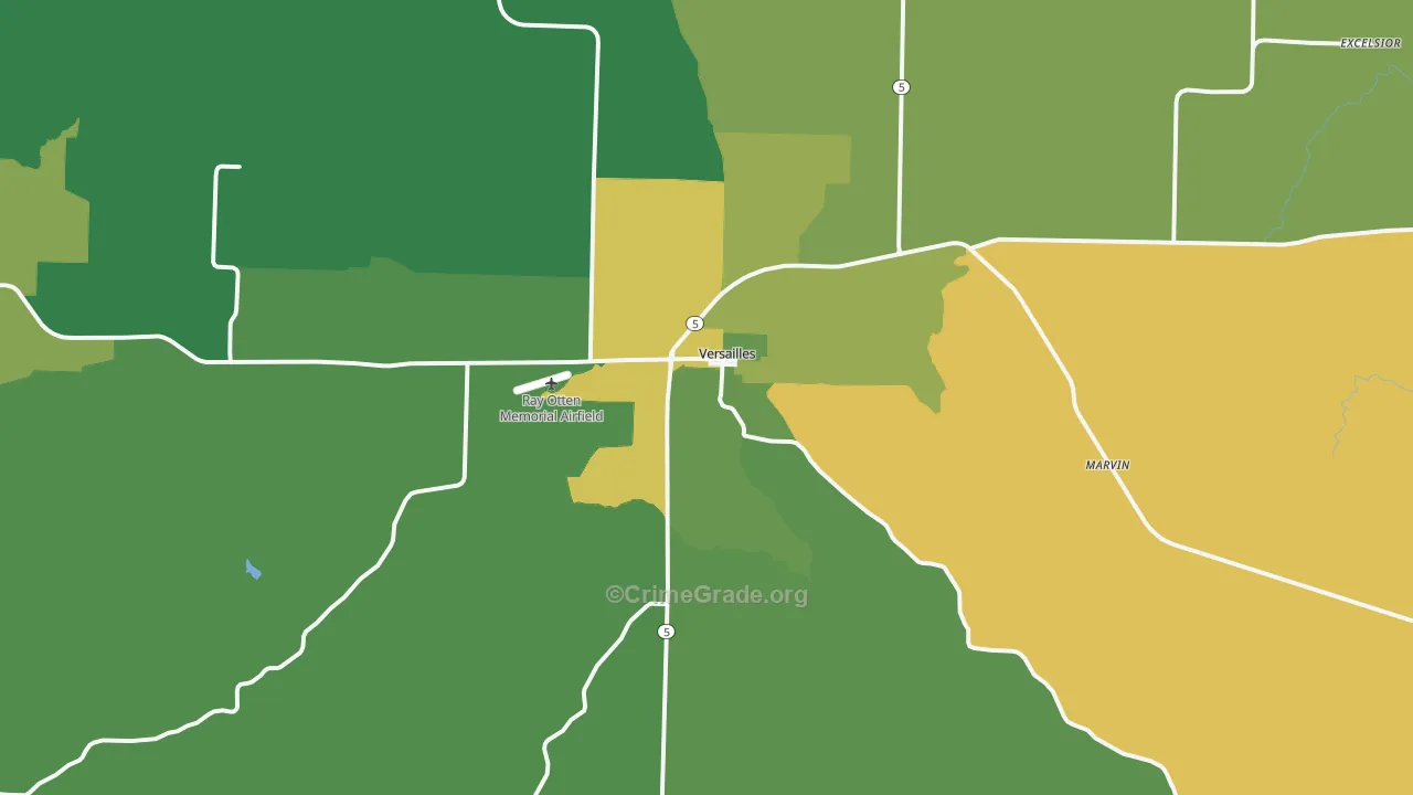 65084, MO Map of Vehicle Theft Rates