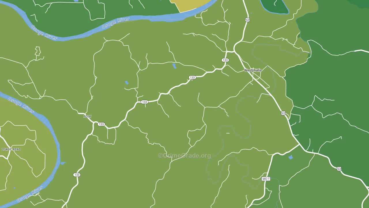 65085, MO Map of Vehicle Theft Rates