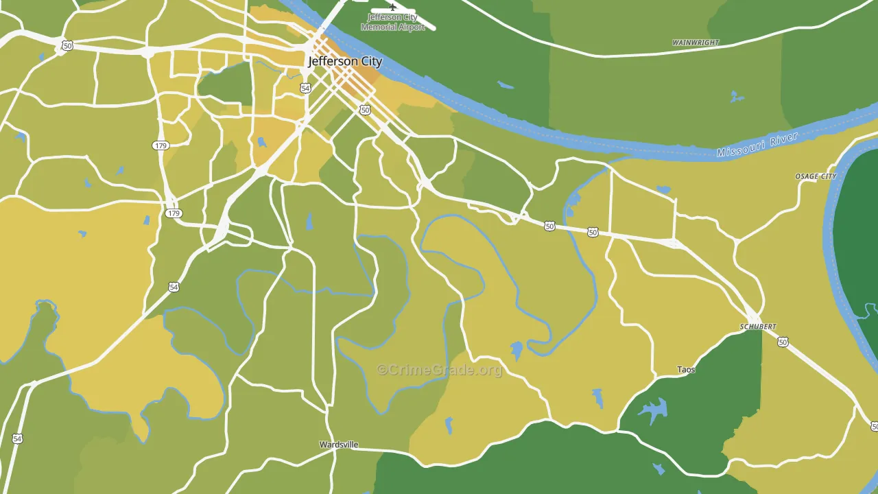 65101, MO Map of Vehicle Theft Rates