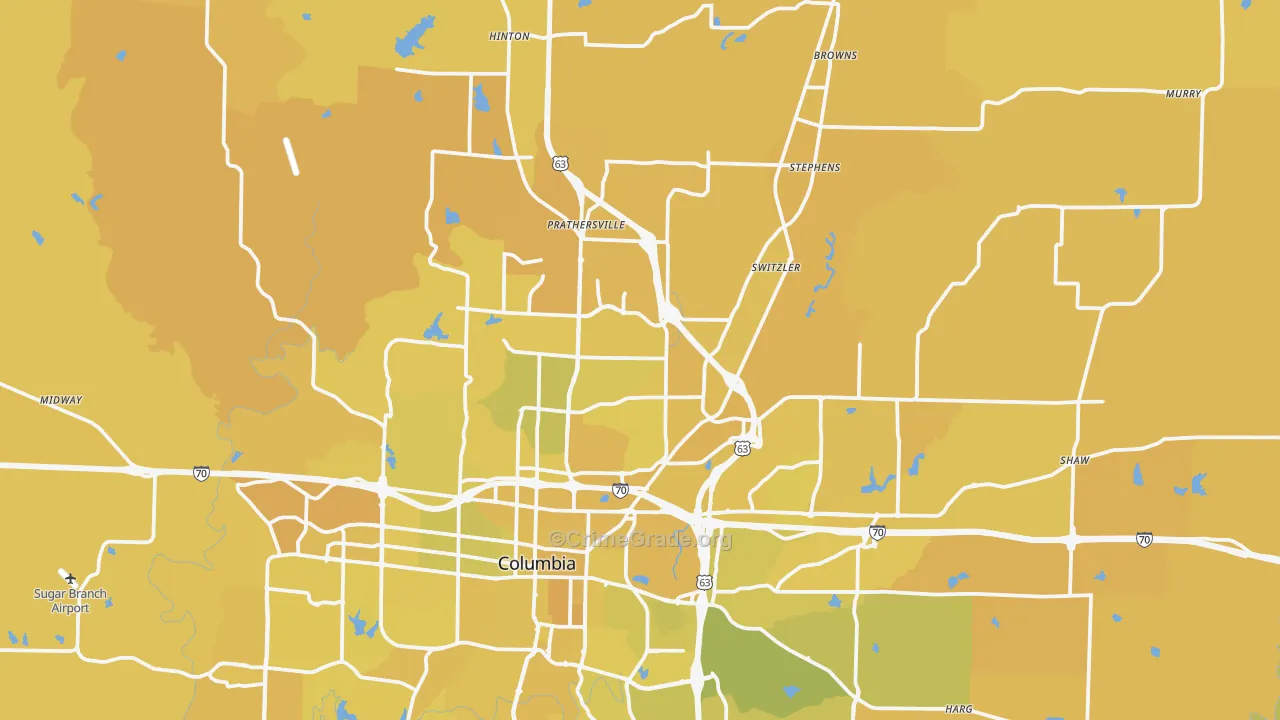 65202, MO Map of Vehicle Theft Rates