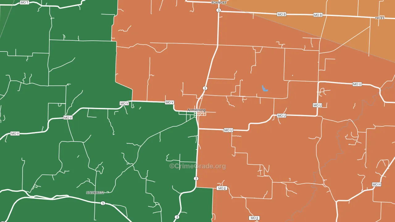65230, MO Map of Vehicle Theft Rates