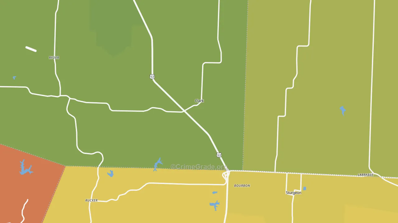 65243, MO Map of Vehicle Theft Rates