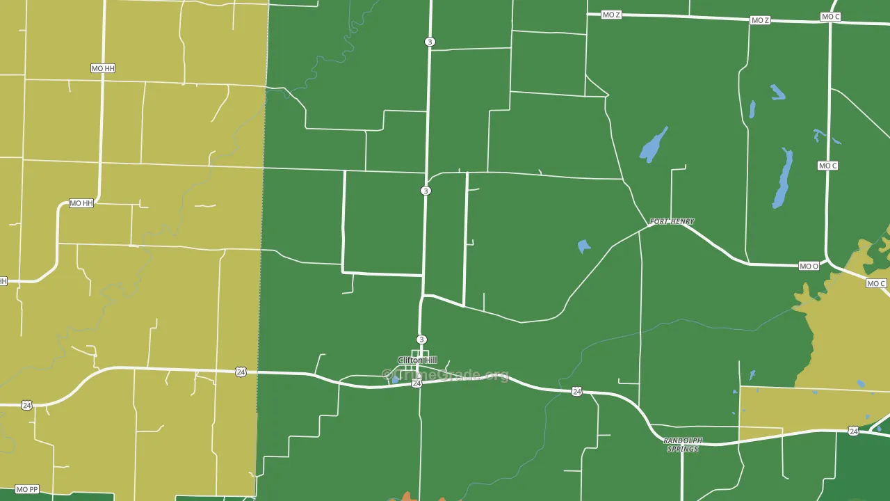 65244, MO Map of Vehicle Theft Rates