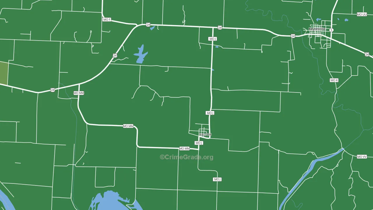 65246, MO Map of Vehicle Theft Rates